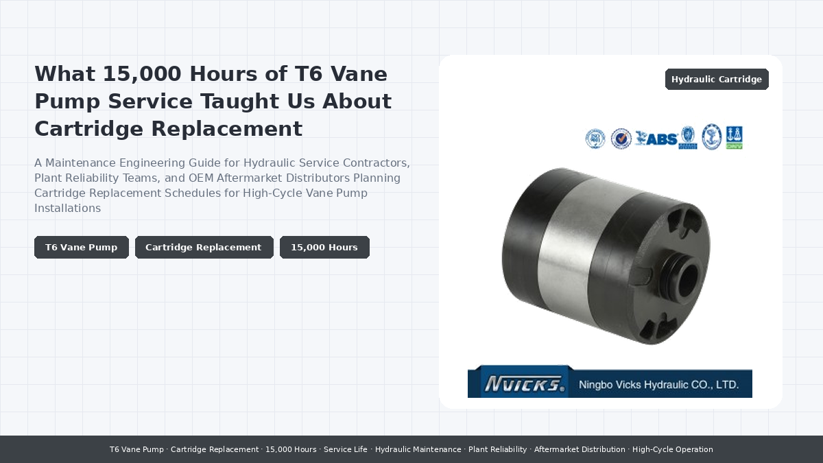 What 15,000 Hours of T6 Vane Pump Service Taught Us About Cartridge Replacement