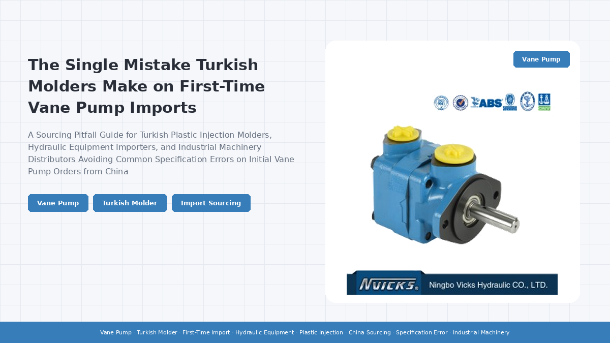 The Single Mistake Turkish Molders Make on First-Time Vane Pump Imports