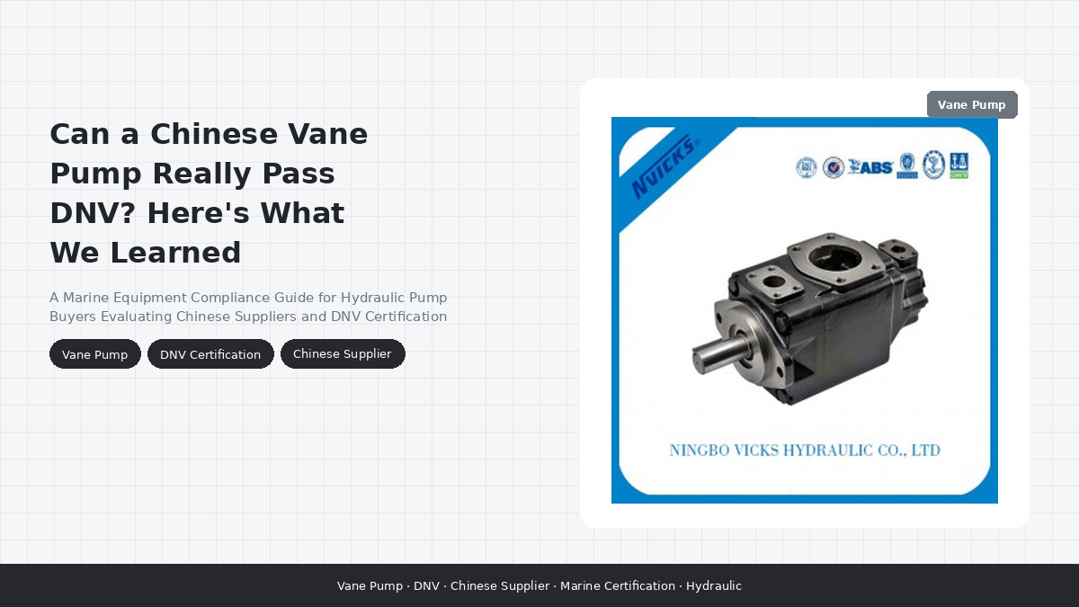 Can a Chinese vane pump really pass DNV? Here’s what we learned