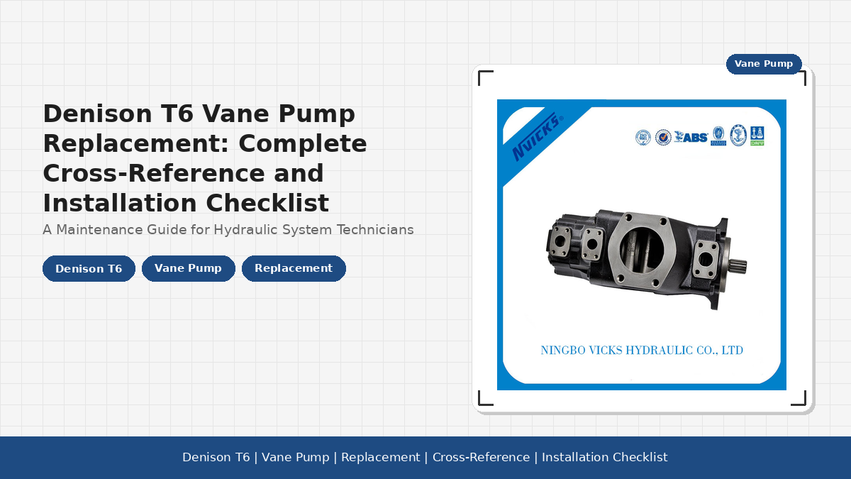 Denison T6 Vane Pump Replacement: Complete Cross-Reference and Installation Checklist