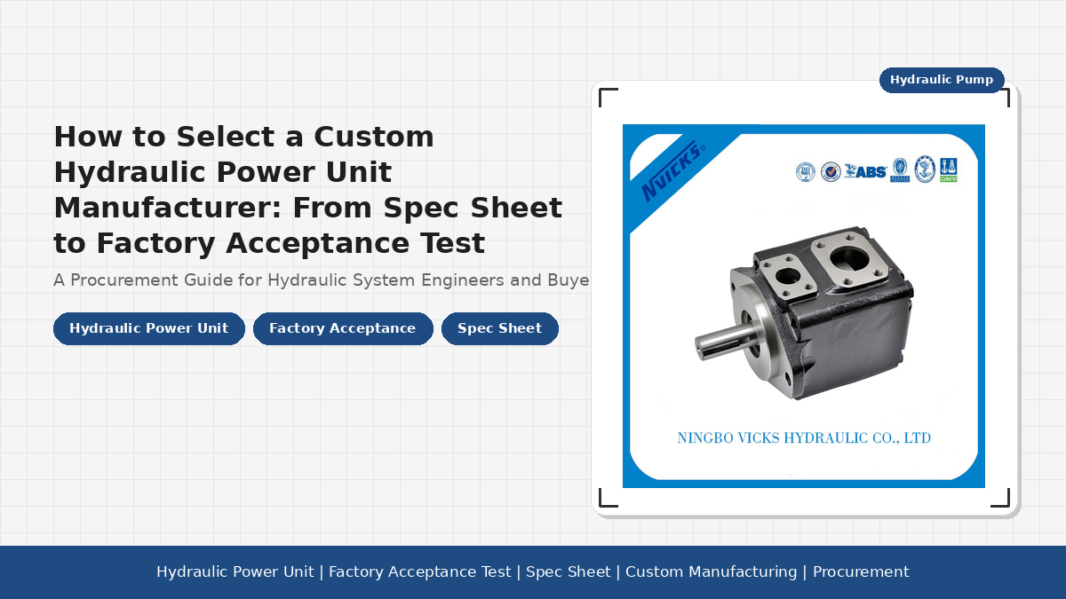 How to Select a Custom Hydraulic Power Unit Manufacturer: From Spec Sheet to Factory Acceptance Test