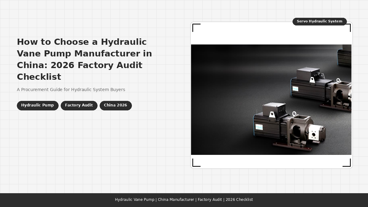 How to Choose a Hydraulic Vane Pump Manufacturer in China: 2026 Factory Audit Checklist