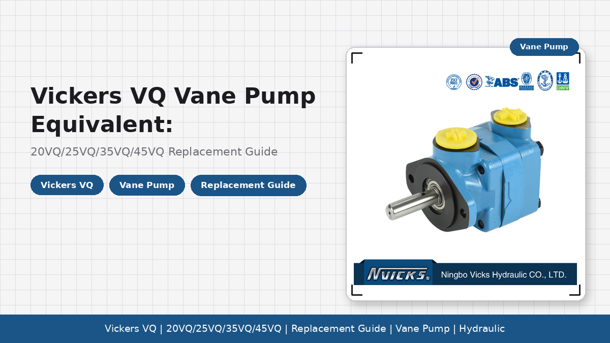 Vickers VQ Vane Pump Equivalent: 20VQ/25VQ/35VQ/45VQ Replacement Guide