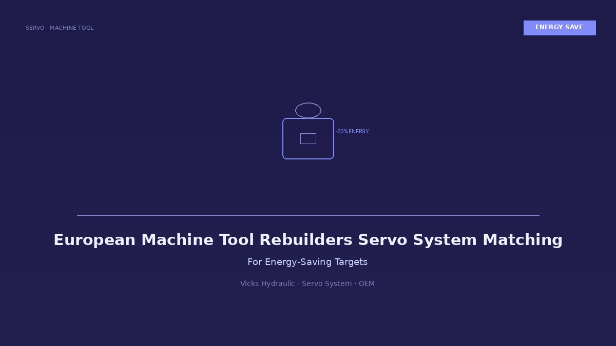 European Machine Tool Rebuilders’ Servo System Matching for Energy-Saving Targets
